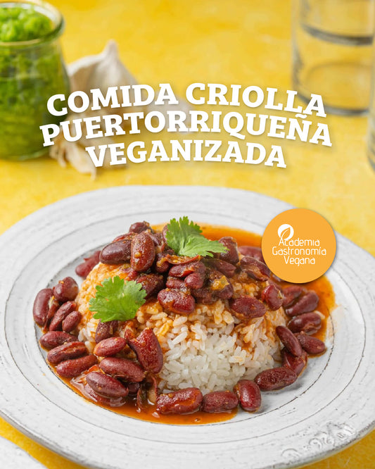 CURSO VIRTUAL COMIDA CRIOLLA PUERTORRIQUEÑA VEGANIZADA