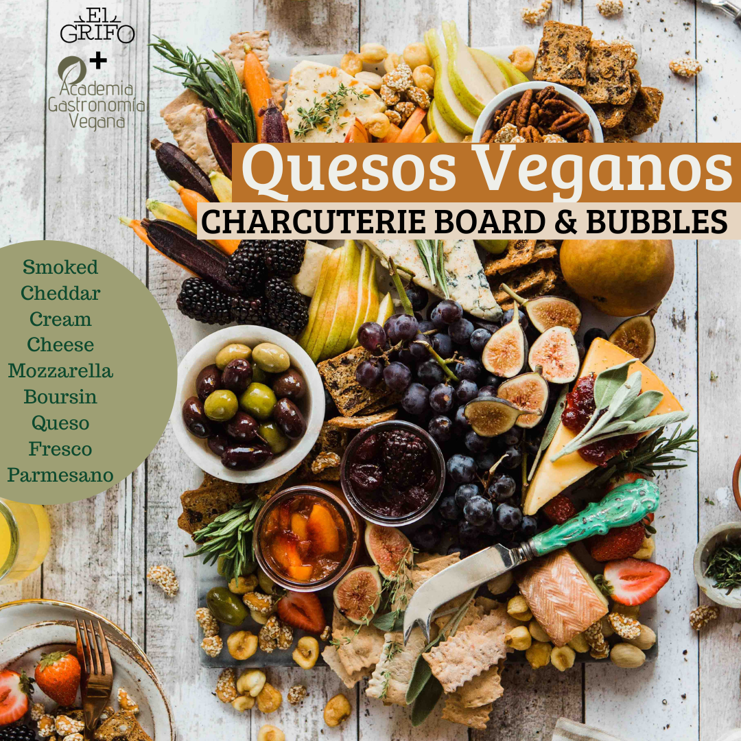 CURSO VIRTUAL QUESOS VEGANOS: CHARCUTERIE BOARD & BUBBLES