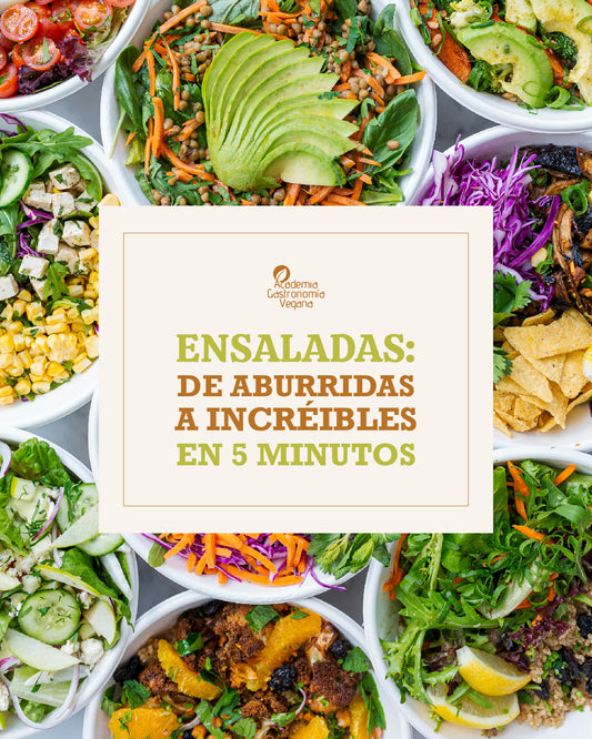 CURSO PRESENCIAL (PRÓXIMAMENTE) : ENSALADAS, DE ABURRIDAS A INCREÍBLES EN SÓLO 5 MINS