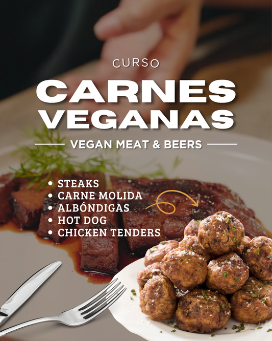 CURSO VIRTUAL CARNES VEGANAS: VEGAN MEAT & BEERS